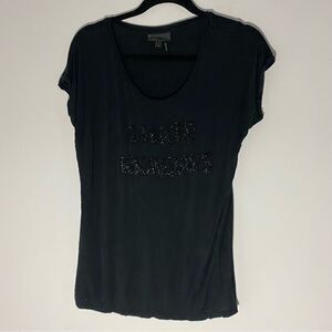 I Jeans by Buffalo Women’s Scoop Neck Short Sleeve Beaded oversized teeshirt